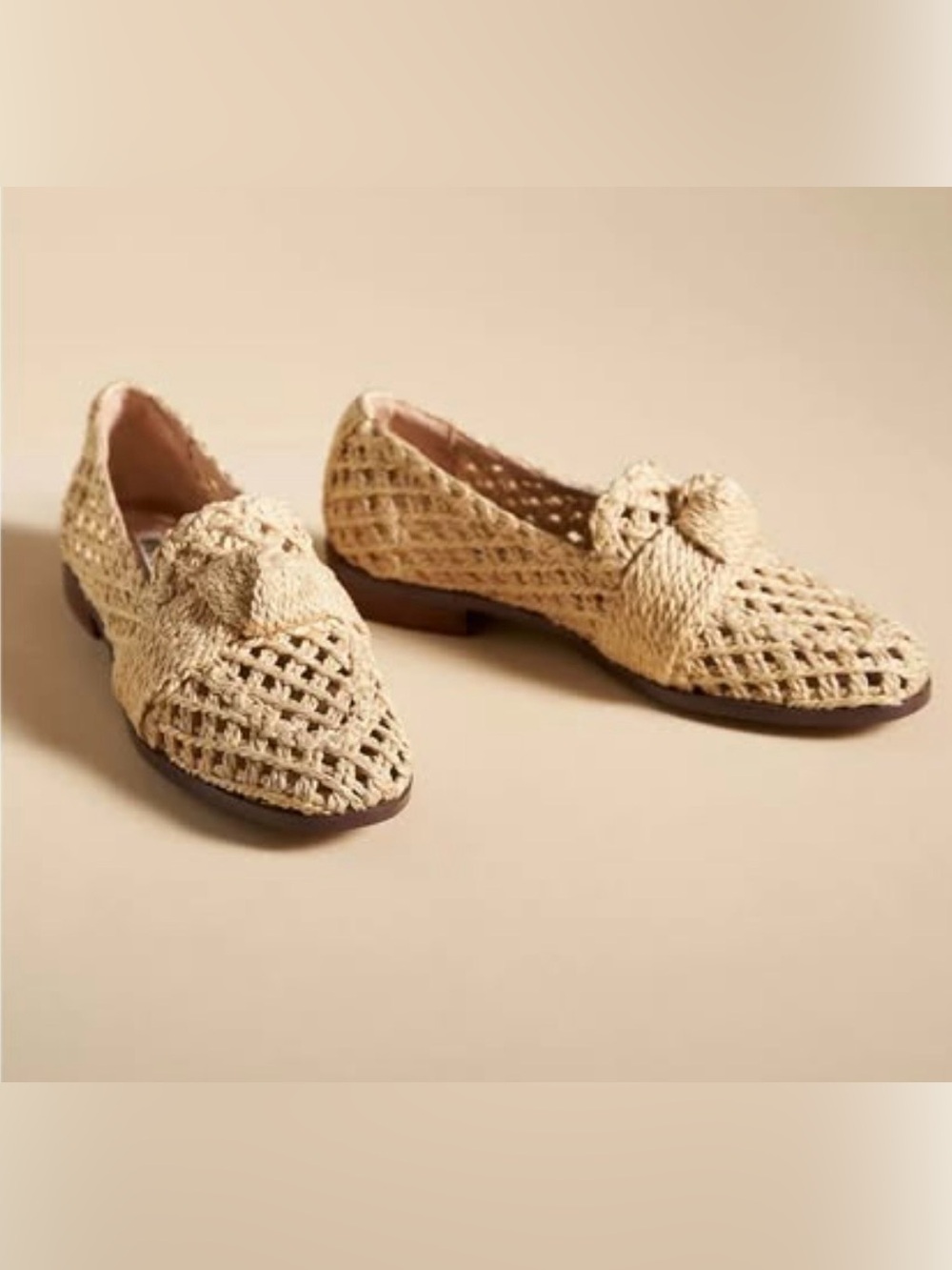Anthropologie Bibi Lou Woven Loafers Sz 9